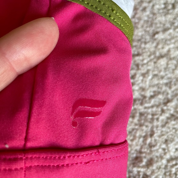Fabletics PowerHold hot pink fuschia w/ olive sports bra - Picture 4 of 7